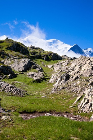 A beautiful view of the french alpsの写真素材