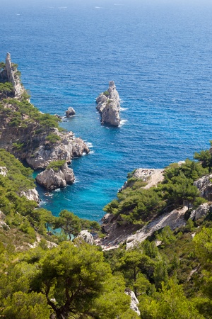 Calanques of Sugiton in Marseille  in Franceの写真素材