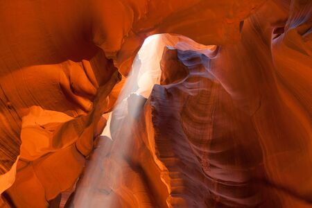 Light beam in Antelope Canyon in Arizona - USAの写真素材