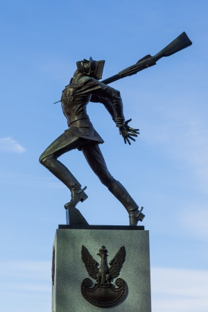 Katyn massacre memorial in Jersey City at Hudson River front - USAの写真素材
