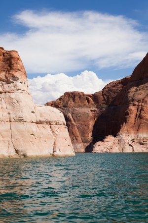Lake Powell, in Glen Canyon  in Utah and Arizona - USAの写真素材