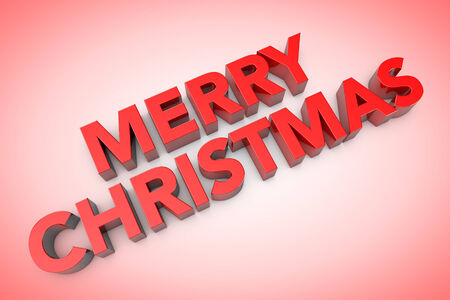 3d computer generated Merry christmas textの写真素材