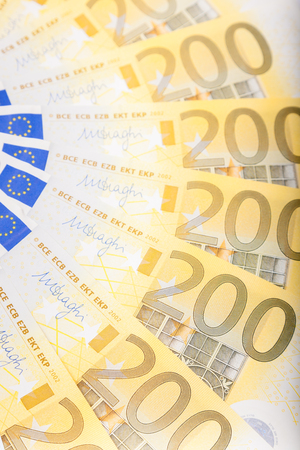 Euro banknotes  spread over the floor - European currencyの写真素材