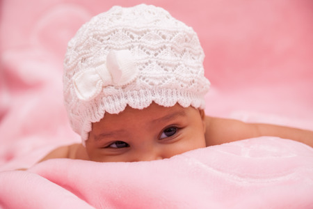 Adorable little african american baby girl - Black peopleの写真素材