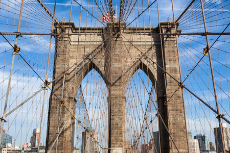 Brooklyn bridge in new york - USAの写真素材