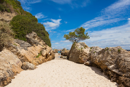 Beautiful beach of Setubal near Lisbon Portugalの写真素材