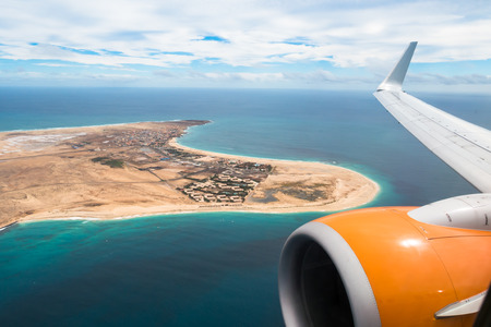 Aerial view of Santa Maria in Sal Island Cape Verde - Cabo Verdeの写真素材
