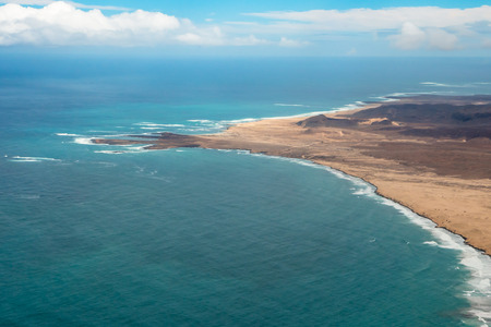 Aerial view of Boavista coast Cape Verde - Cabo Verdeの写真素材