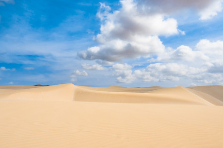 Sand dunes in Viana desert - Deserto de Viana in Boavista - Cape Verde - Cabo Verdeの写真素材