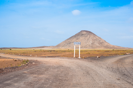 Road to buracona in Sal Island, Cape Verdeの写真素材