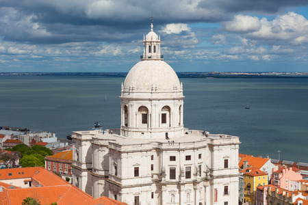 Aerial view of Lisbon pantheon - Portugalの写真素材