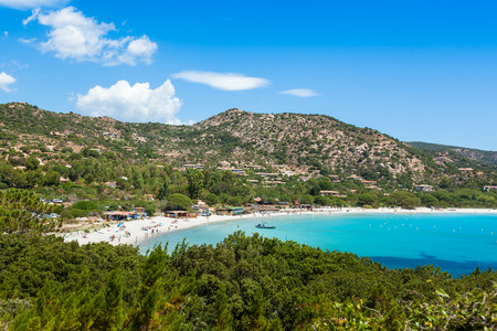 Palombaggia beach in Corsica Island in Franceの写真素材