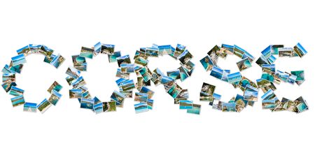 Photo collage of Corsica landscape in Franceの写真素材