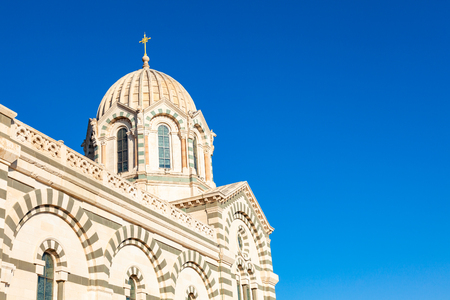 Notre Dame De La Garde cathedral church in Marseille - Franceの写真素材