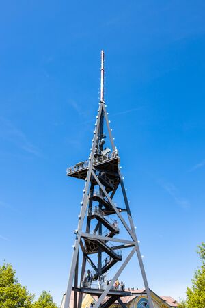 Observation point  in Uetliberg viewpoint in Zurich in Switzerlandの写真素材