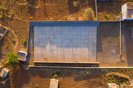 Aerial view of Rebeirao Manuel in Santiago island in Cape Verde - Cabo Verdeの写真素材
