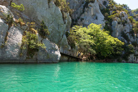 Gorge du Verdon canyon river in south of Franceの写真素材