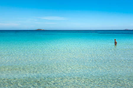 Palombaggia beach in Corsica Island in Franceの写真素材