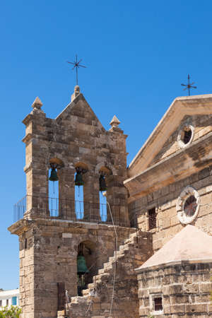 Old Church in Zakyntos town in Zante Island in Greeceの写真素材