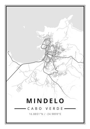 Street map art of Ouagadougou city in Burkina Faso - Africaの写真素材