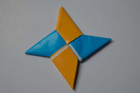 Origami shuriken ninja secret weaponの写真素材