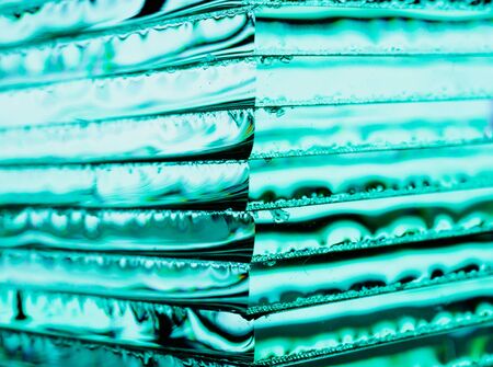 Abstract  background with stack of glass sheets. corner viewの写真素材