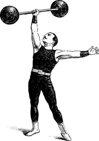 Vector image of a vintage athlete.のイラスト素材