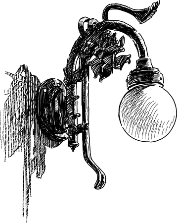 The vector drawing of an ancient lantern.のイラスト素材