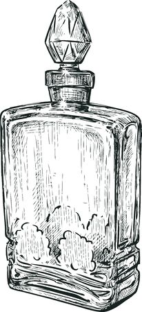 Sketch of an old parfume bottleのイラスト素材