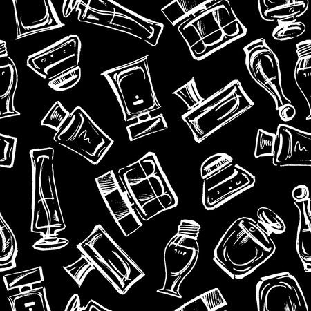 Pattern of the perfume bottles sketchesのイラスト素材