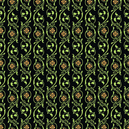 Seamless background of ornamental vintage floral branchesのイラスト素材