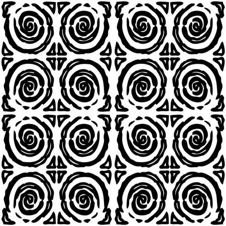 Vector seamless background of drawn abstract elementsのイラスト素材