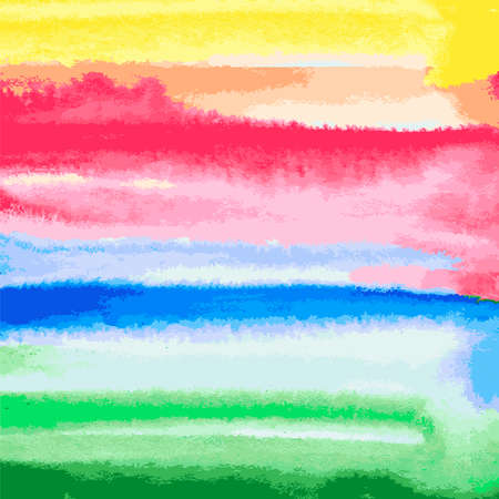 Vector watercolor abstract background from brush strokes of colorful paintsのイラスト素材