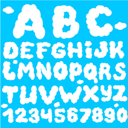 Cloud abc. Cloud fontのイラスト素材