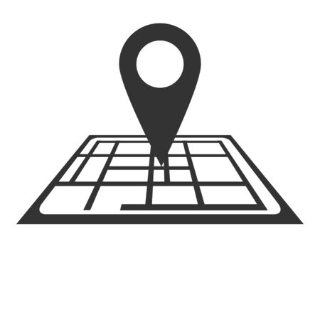 Map icon with pinのイラスト素材