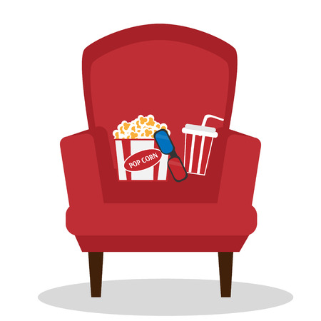 Cinema Chair Icon Isolated On White Backgroundのイラスト素材