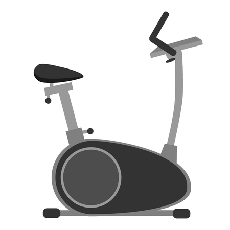 Gray exercise bicycleのイラスト素材