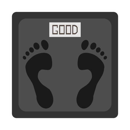 Scale with footprintsのイラスト素材