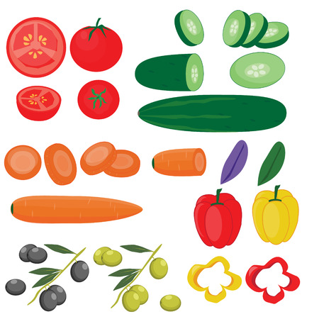 Different vegetables setのイラスト素材