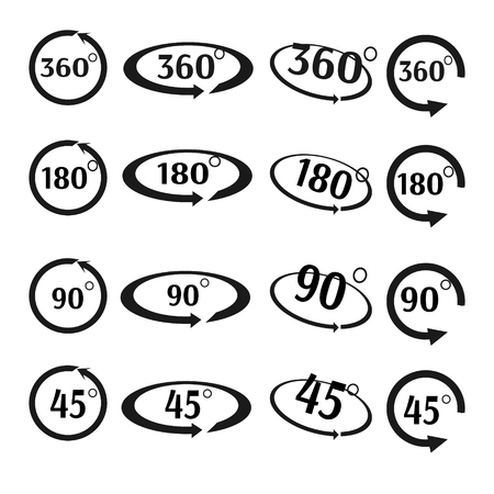 Different rotate simbol setのイラスト素材