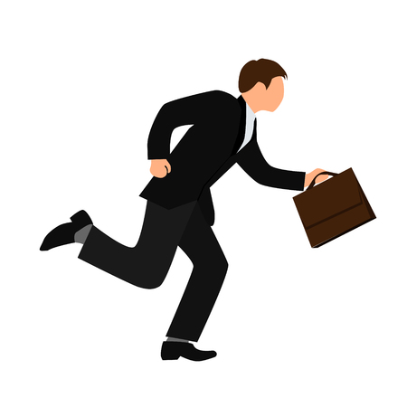 Isolated businessman runのイラスト素材