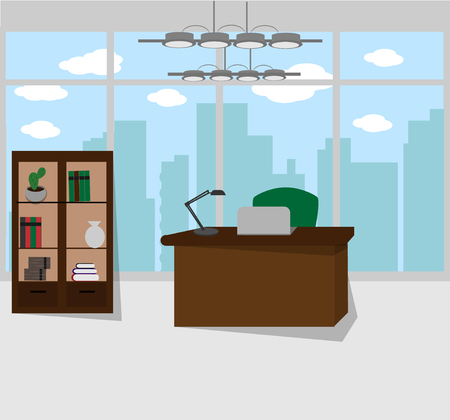 Simple office interiorのイラスト素材