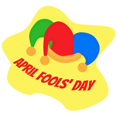 April fool's day on yellow backgroundのイラスト素材
