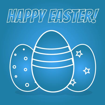 Happy Easter postcardのイラスト素材