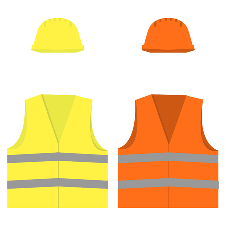 Safety vest and hard hat.のイラスト素材