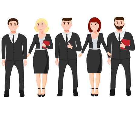Isolated businessman and businesswomanのイラスト素材