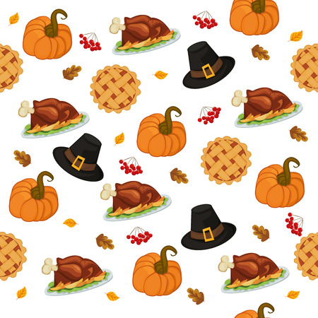 Thanksgiving day pattern Vector illustrationのイラスト素材