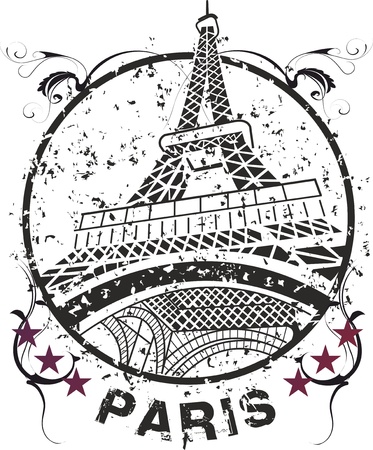 the Eiffel Tower the symbol of Paris the city of loveのイラスト素材