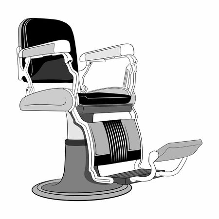 illustration of leather bar chair in old style.のイラスト素材