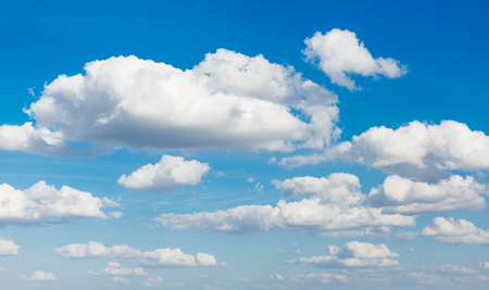 Blue sky with cloudの写真素材